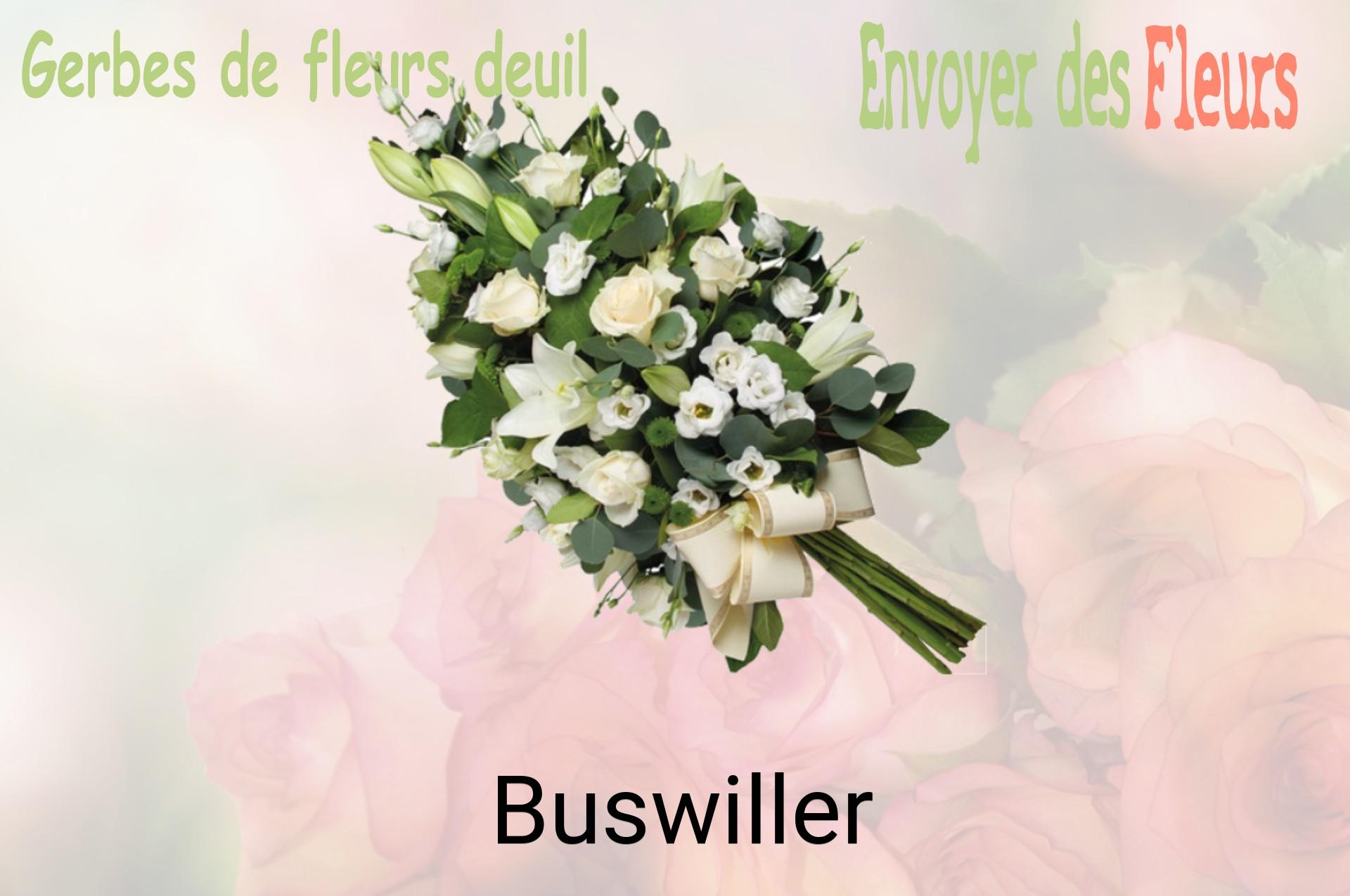 Gerbe de fleurs de deuil livrée à Buswiller
